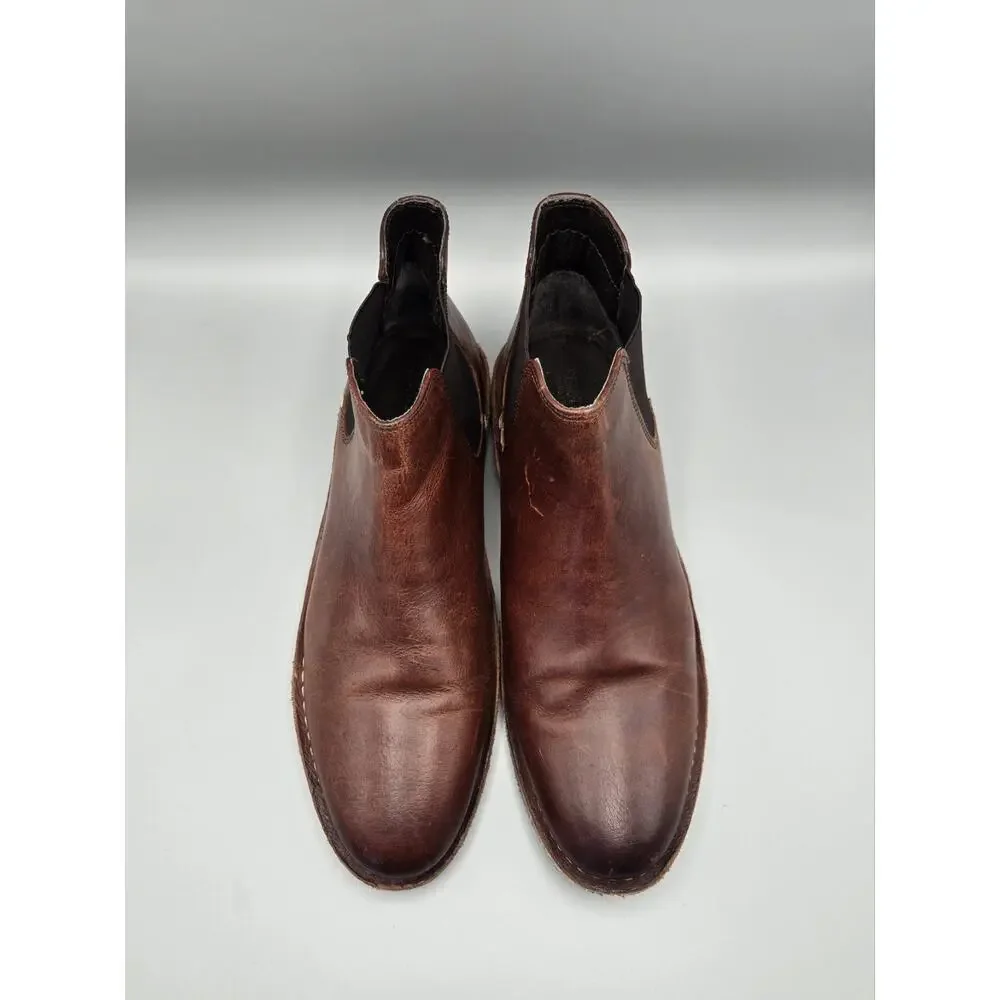 Kenneth Cole Reaction Mens Brown Leather Chelsea Boots Size 10.5 Ankle Boots